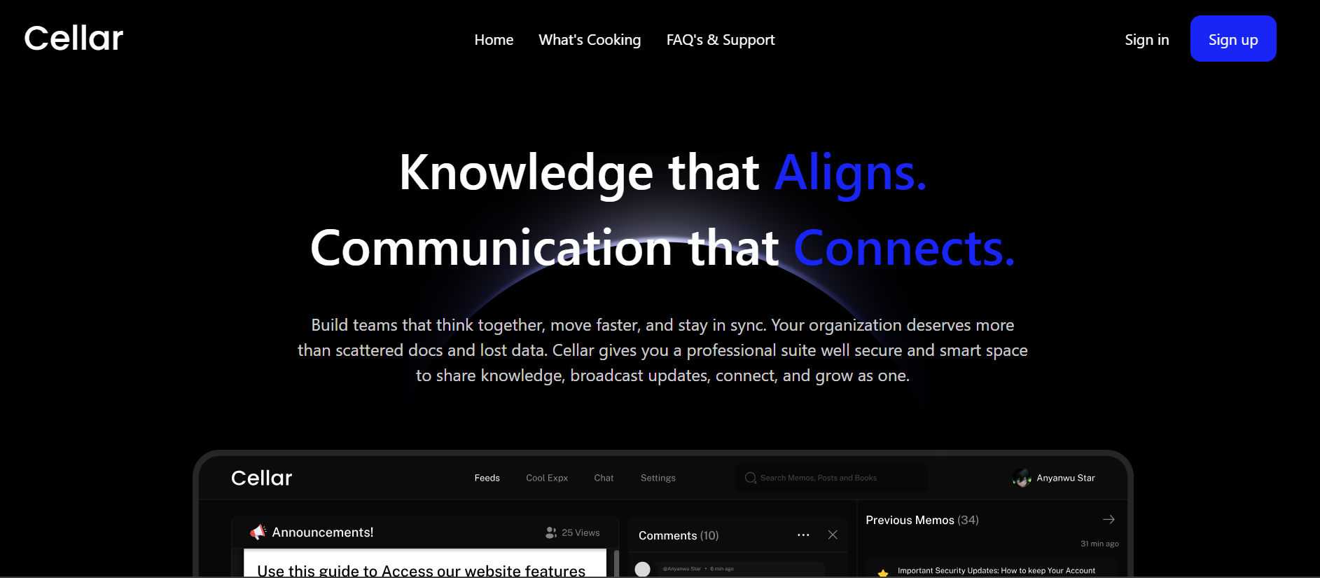 Cellar - Team Collaboration Platform